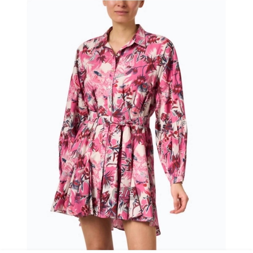 Chufy Pink Floral Long Sleeve Dress